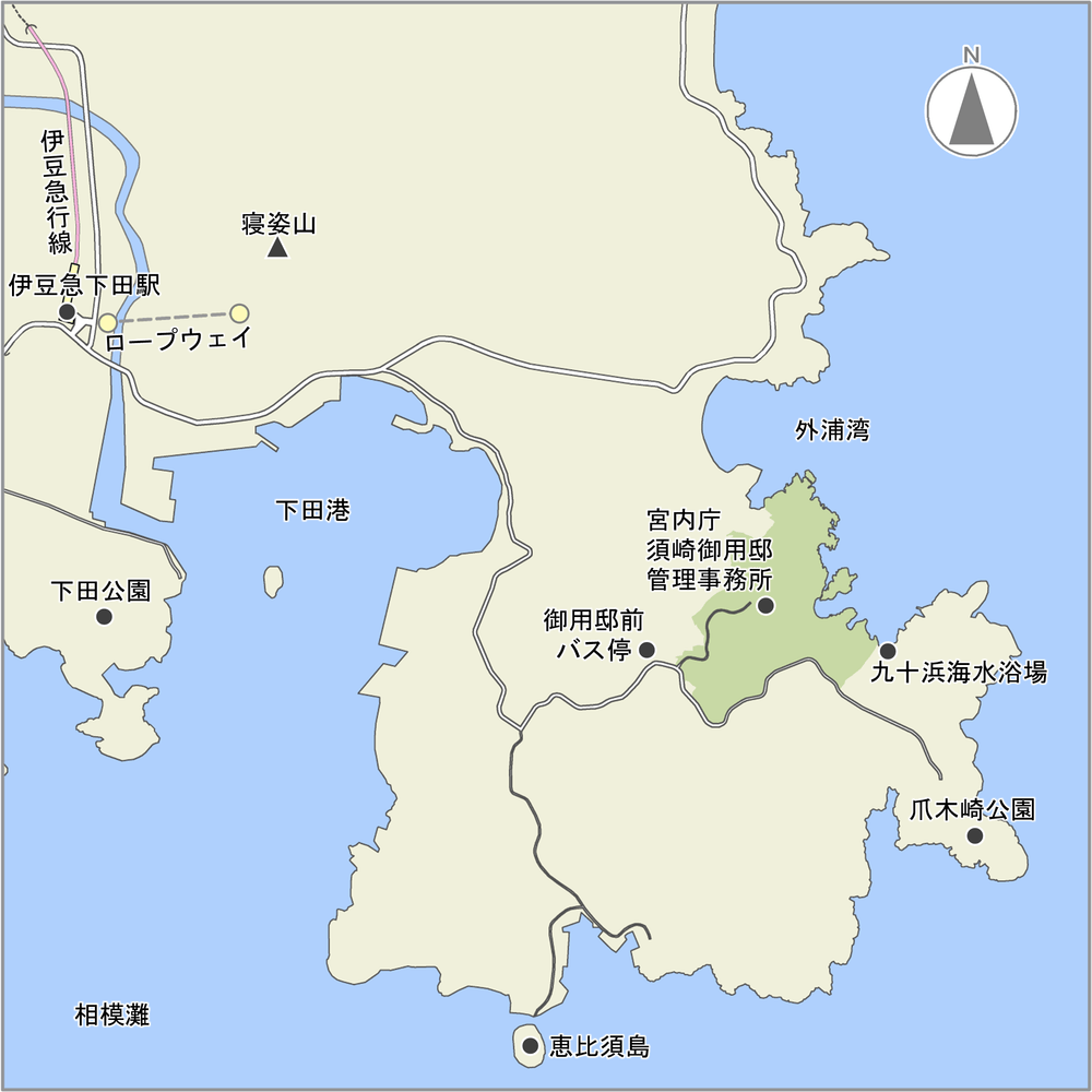 須崎御用邸案内図