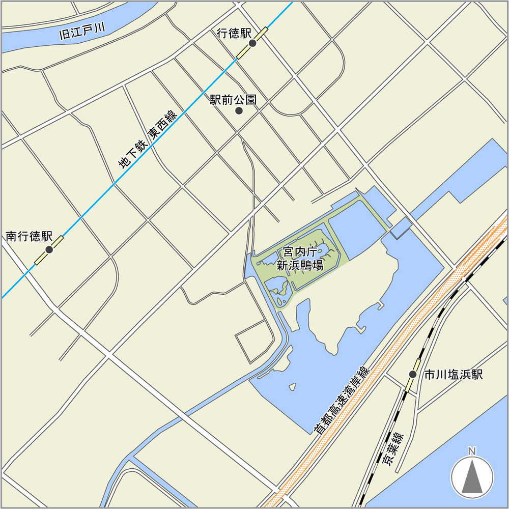 新浜鴨場案内図