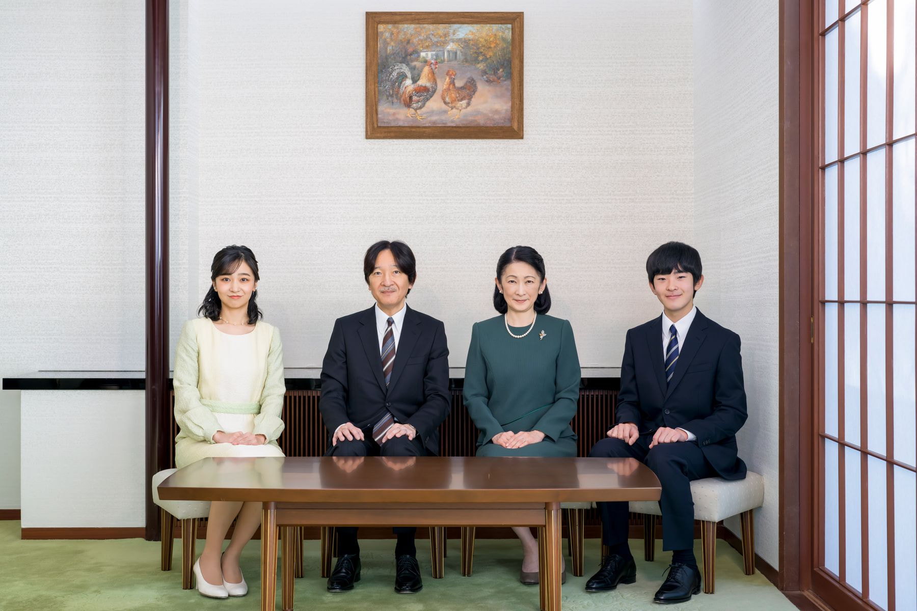 写真：新年をお迎えになった秋篠宮家の皆様