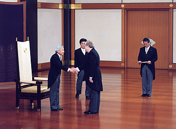 信任状捧呈式のお写真