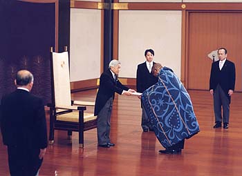 信任状捧呈式のお写真